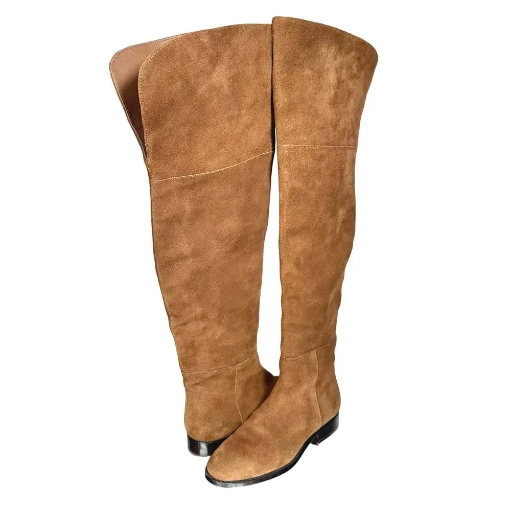 J. Crew | Women | Rich Walnut Over The Knee Suede Leather Riding Boots | Size 5